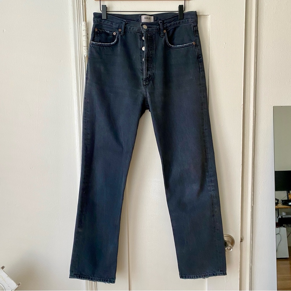 Agolde Women's Straight Leg Jeans - black